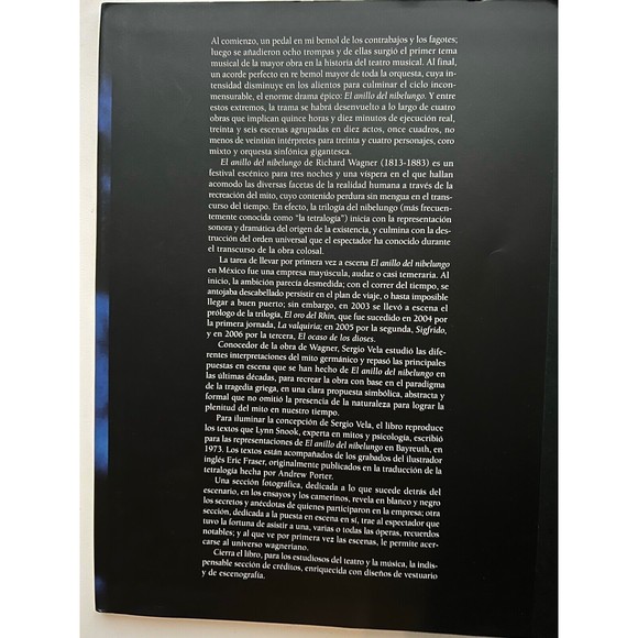 Richard Wagner El Anillo Del Nibelungo Sergio Vela Hardcover Book Spanish 1st Ed - Picture 4 of 13
